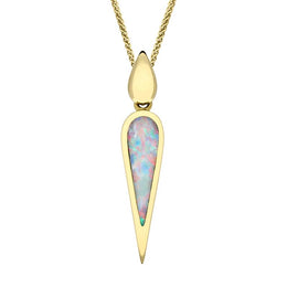 00028658 18ct Yellow Gold Opal Toscana Pear Drop Necklace, P1612C