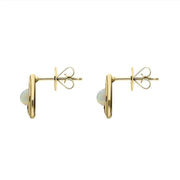 00152512 9ct Yellow Gold Opal Open Teardrop Stud Earrings E1907