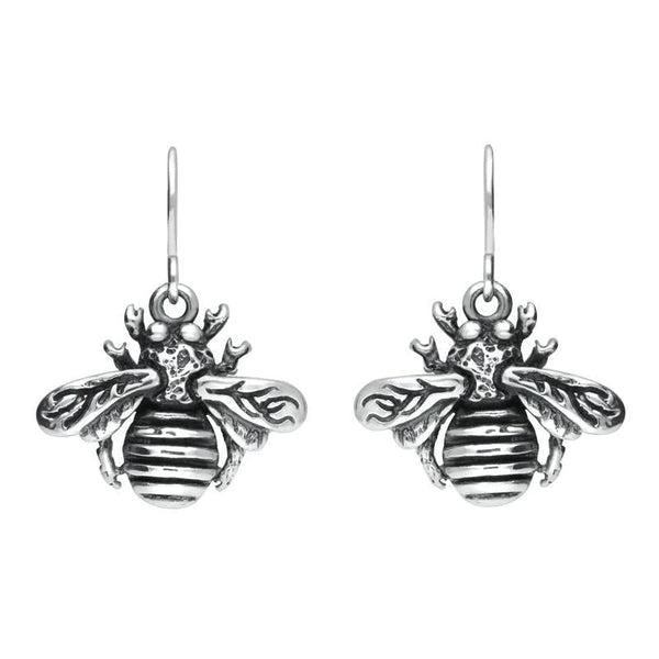 Sterling Silver Bee Hook Drop Earrings E2451