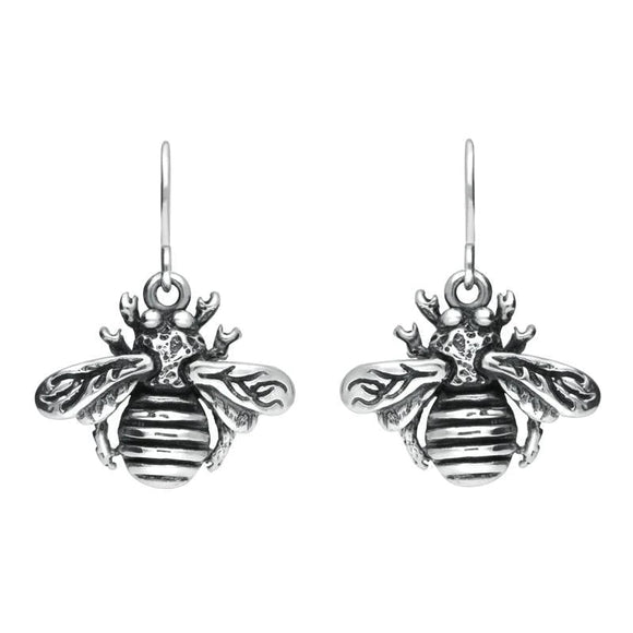 Sterling Silver Bee Hook Drop Earrings E2451