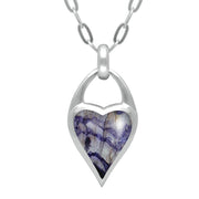 Sterling Silver Blue John Heart Carrier Two Piece Set P2713 E2015