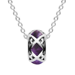 Sterling Silver Blue John Curved Two Piece Set P2712 E2023