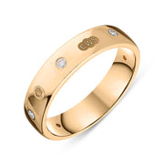 18ct Rose Gold Diamond King's Coronation Hallmark 5mm Ring  R1193_5