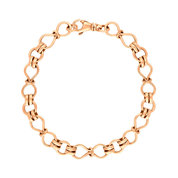 18ct Rose Gold Figure of Eight Bracelet C059BR