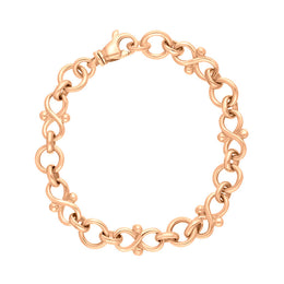 18ct Rose Gold Infinity Link Handmade Bracelet C122BR