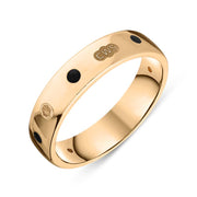 18ct Rose Gold Jet King's Coronation Hallmark 5mm Ring  R1193_5