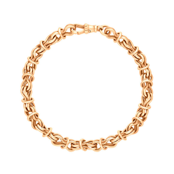 18ct Rose Gold Multi Link Handmade Bracelet C063BR