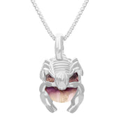 18ct White Gold Blue John Zodiac Scorpio 10mm Bead Pendant, P3618.