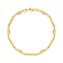 18ct Yellow Gold Twist Byzantine Handmade Bracelet C118BR