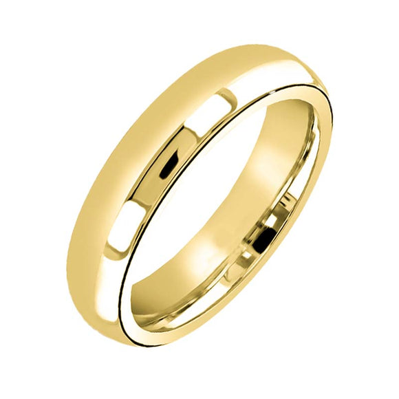 18ct Yellow Gold D Shaped Heavy Gauge Wedding Ring 2.5mm