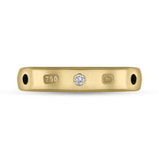 18ct Yellow Gold Diamond Jet King's Coronation Hallmark 4mm Ring R1193_4 CFH