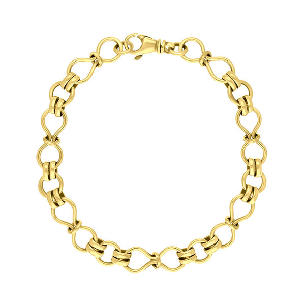 18ct Yellow Gold Figure of Eight Bracelet C059BR