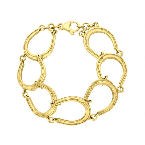 18ct Yellow Gold Horseshoe Handmade Bracelet C081BR