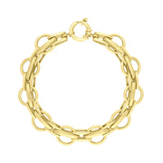 18ct Yellow Gold Round Link Handmade Bracelet C145BR