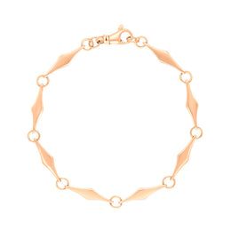 18ct Rose Gold Rhombus Handmade Bracelet C031BR