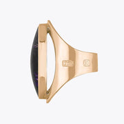 18ct Rose Gold Blue John Hallmark Large Oval Ring