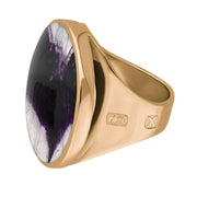 18ct Rose Gold Blue John Hallmark Medium Round Ring