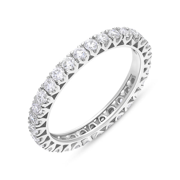 18ct White Gold 1.01ct 30 Stone Diamond Full Eternity Ring