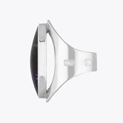 18ct White Gold Blue John Hallmark Large Oval Ring