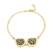 18ct Yellow Gold Blue John Flore Filigree Bracelet