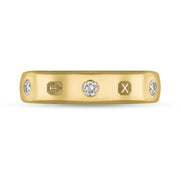 18ct Yellow Gold 0.15ctiamond Queen's Jubilee Hallmark 5mm Ring D