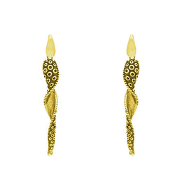 18ct Yellow Gold Tentacle Twist Drop Earrings, E2463