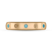 18ct Rose Gold Turquoise King's Coronation Hallmark 4mm Ring R1193_418ct Rose Gold Turquoise King's Coronation Hallmark 4mm Ring R1193_4