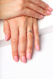 18ct Yellow Gold Blue John Diamond Round Cluster Ring, R1007.