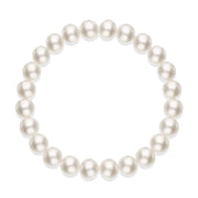 8-8.5mm White Pearl Stretch Bracelet, B1184.