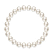 8-8.5mm White Pearl Stretch Bracelet, B1184.