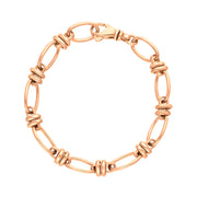 9ct Rose Gold Handmade Cable Chain Bracelet C054BR