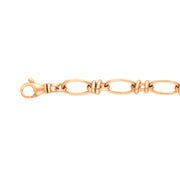 9ct Rose Gold Handmade Cable Chain Bracelet