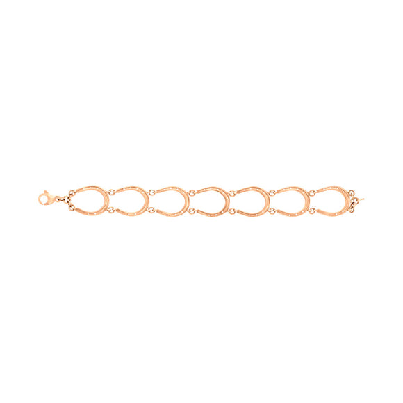 9ct Rose Gold Horseshoe Handmade Bracelet