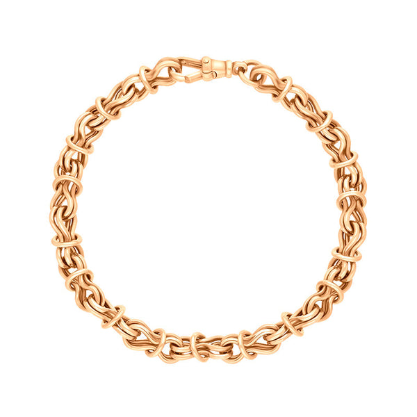 9ct Rose Gold Multi Link Handmade Bracelet C063BR