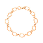 9ct Rose Gold Oval Link Handmade Bracelet C058BR