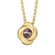 9ct Yellow Gold Blue John Stone Windmill Necklace. P2534.