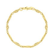 9ct Yellow Gold Twist Byzantine Handmade Bracelet C118BR