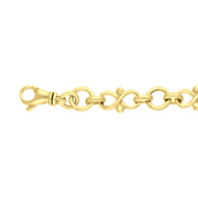 9ct Yellow Gold Infinity Link Handmade Bracelet