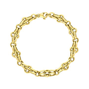9ct Yellow Gold Multi Link Cable Chain Bracelet C064BR
