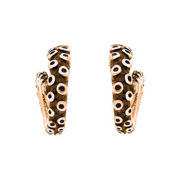 9ct Rose Gold Tentacle Curl Stud Earrings, E2461