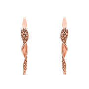 9ct Rose Gold Tentacle Twist Drop Earrings, E2463