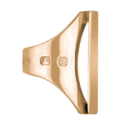 9ct Rose Gold Turquoise Hallmark Large Square Ring
