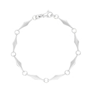 9ct White Gold Rhombus Handmade Bracelet C031BR