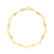 9ct Yellow Gold Rhombus Handmade Bracelet C031BR