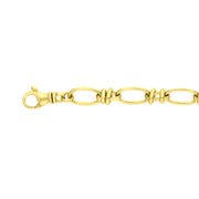 9ct Yellow Gold Handmade Cable Chain Bracelet C054BR