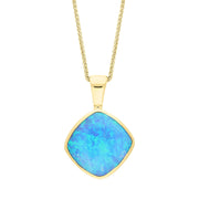 9ct Yellow Gold Opal Pendant Necklace D P021