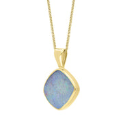 9ct Yellow Gold Opal Pendant Necklace