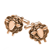 9ct Rose Gold Sheep Cufflinks, CL549.