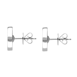 9ct White Gold Malachite Flore Filigree Stud Earrings, E1782_2