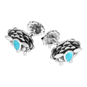 9ct White Gold Turquoise Sheep Chain Link Cufflinks, CL548.